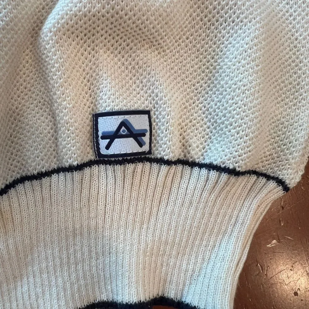 VTG Athlet Sportswear v neck vest cream cotton blend Tennis Cricket style